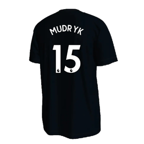 2022-2023 Chelsea Crest Tee (Black) (MUDRYK 15)