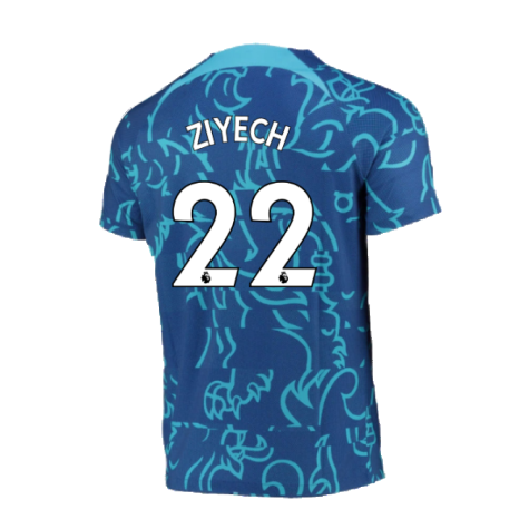 2022-2023 Chelsea Pre-Match Training Shirt (Blue) (ZIYECH 22)