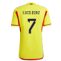 2022-2023 Colombia Home Shirt (LUIS DIAZ 7)