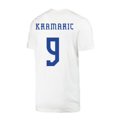 2022-2023 Croatia Swoosh T-Shirt - White (Kids) (Kramaric 9)