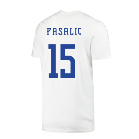 2022-2023 Croatia Swoosh T-Shirt - White (Kids) (Pasalic 15)