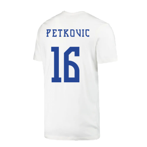 2022-2023 Croatia Swoosh T-Shirt - White (Kids) (Petkovic 16)