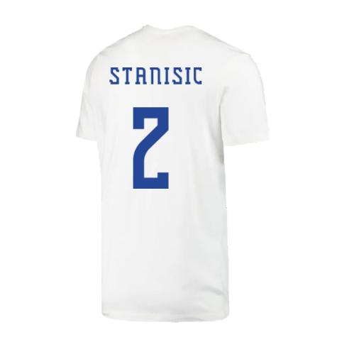 2022-2023 Croatia Swoosh T-Shirt - White (Kids) (Stanisic 2)