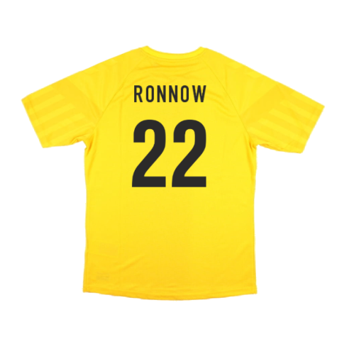 2022-2023 Denmark Away Goalkeeper Jersey (Yellow) (Ronnow 22)