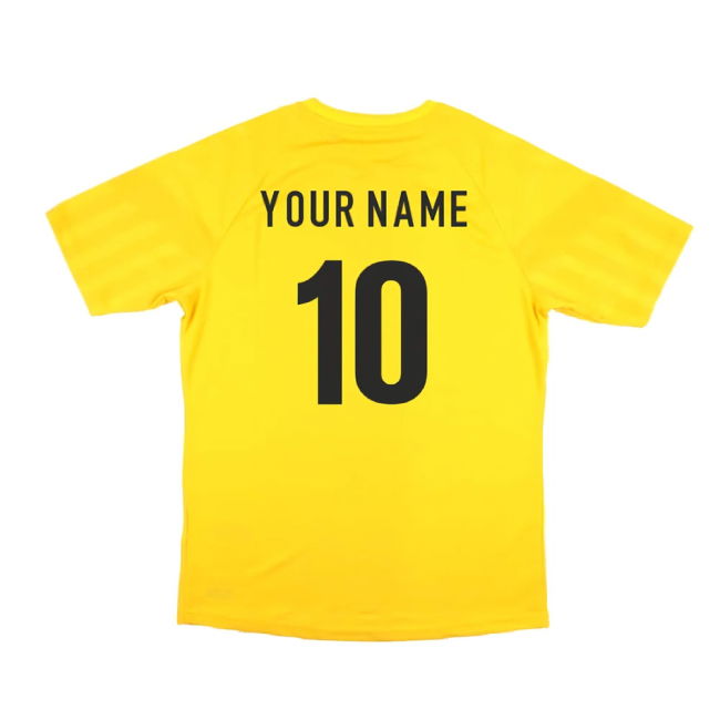2022-2023 Denmark Away Goalkeeper Jersey (Yellow) (Your Name)