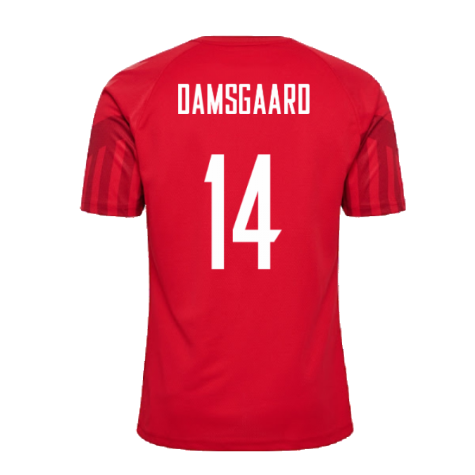 2022-2023 Denmark Home Jersey (Damsgaard 14)