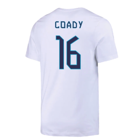 2022-2023 England Crest Tee (White) (Coady 16)