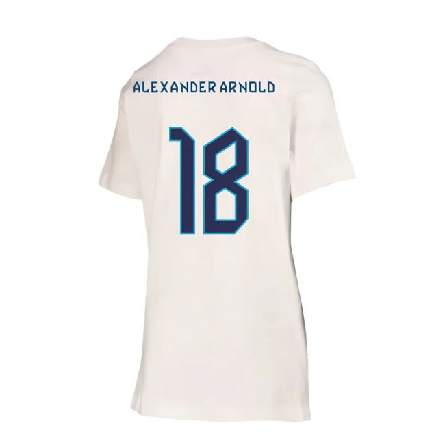 2022-2023 England Crest Tee (White) - Kids (Alexander Arnold 18)