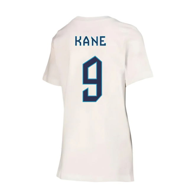 2022-2023 England Crest Tee (White) - Kids (Kane 9)