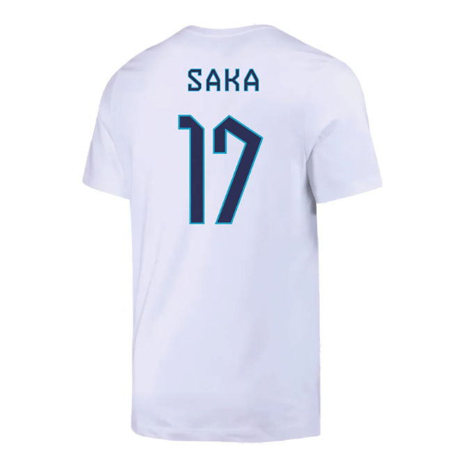 2022-2023 England Crest Tee (White) (Saka 17)