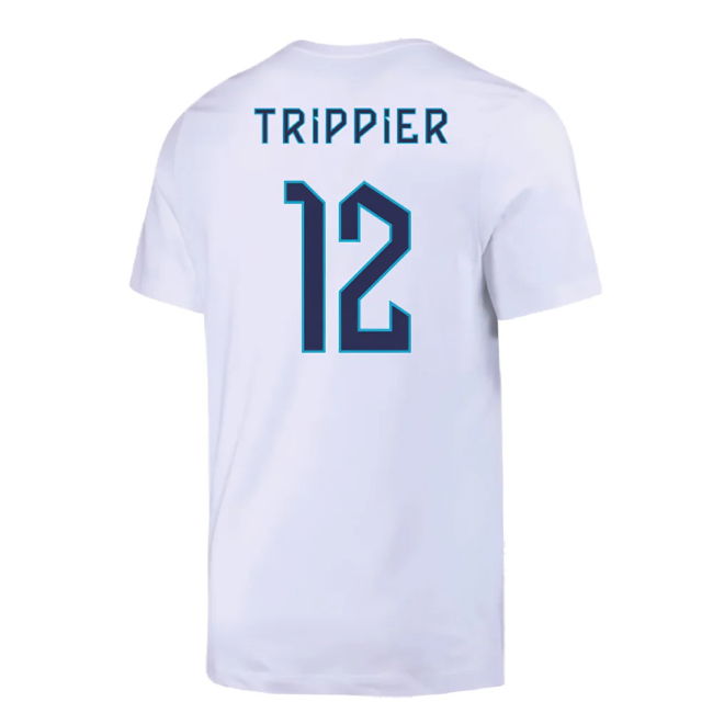 2022-2023 England Crest Tee (White) (Trippier 12)