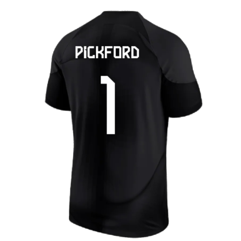 2022-2023 England Home Goalkeeper Shirt (Black) - Kids (Pickford 1)