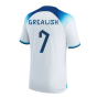 2022-2023 England Home Match Vapor Shirt (Grealish 7)