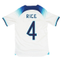 2022-2023 England Home Shirt (Kids) (RICE 4)
