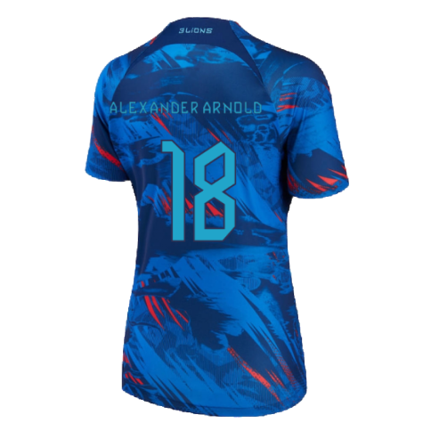 2022-2023 England Pre-Match Shirt (Blue) - Ladies (Alexander Arnold 18)