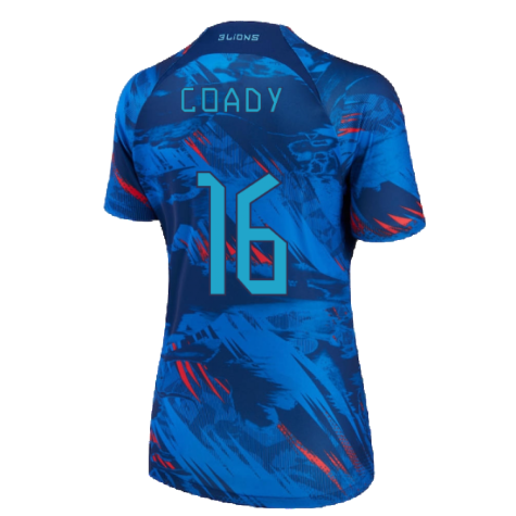 2022-2023 England Pre-Match Shirt (Blue) - Ladies (Coady 16)