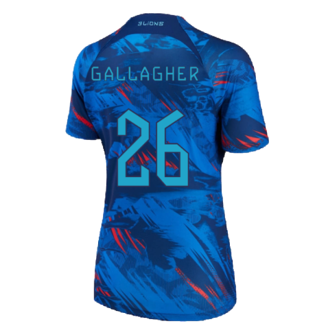 2022-2023 England Pre-Match Shirt (Blue) - Ladies (Gallagher 26)