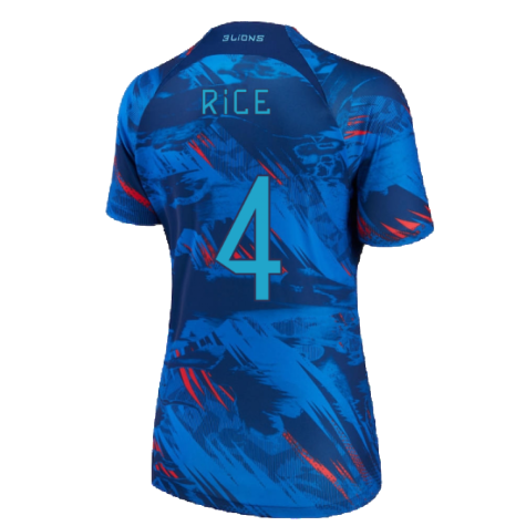 2022-2023 England Pre-Match Shirt (Blue) - Ladies (Rice 4)