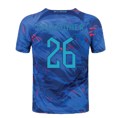 2022-2023 England Pre-Match Training Shirt (Blue) (Gallagher 26)