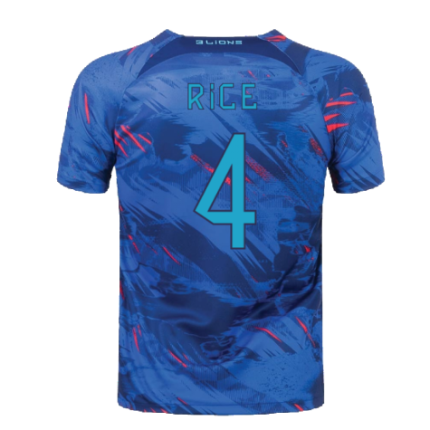 2022-2023 England Pre-Match Training Shirt (Blue) (Rice 4)