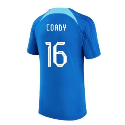 2022-2023 England Strike Training Shirt (Blue) - Kids (Coady 16)