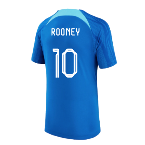 2022-2023 England Strike Training Shirt (Blue) - Kids (Rooney 10)