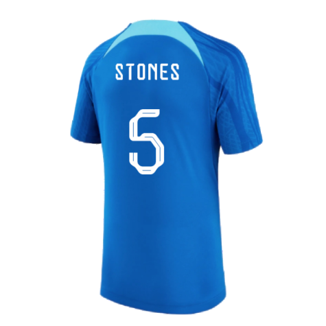 2022-2023 England Strike Training Shirt (Blue) - Kids (Stones 5)