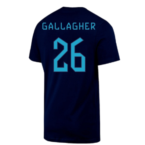 2022-2023 England Three Lions Swoosh Tee (Navy) (Gallagher 26)