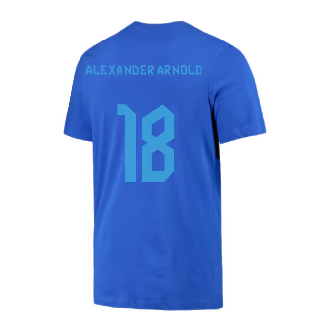 2022-2023 England Three Lions Tee (Blue) (Alexander Arnold 18)