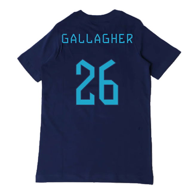 2022-2023 England Three Lions Tee (Navy) - Kids (Gallagher 26)