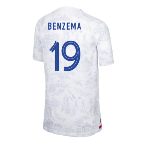 2022-2023 France Away Shirt (Kids) (Benzema 19)