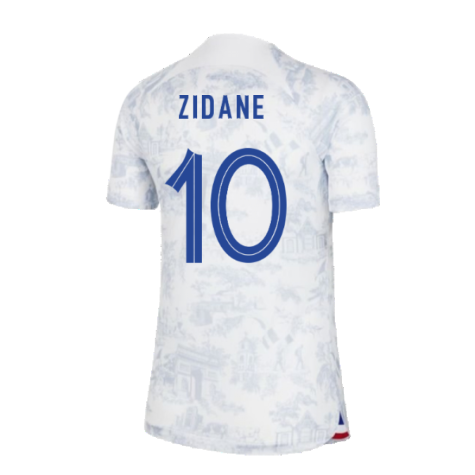 2022-2023 France Away Shirt (Ladies) (Zidane 10)