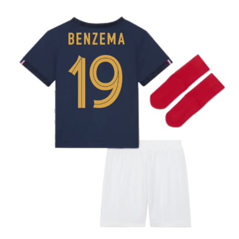 2022-2023 France Home Baby Kit (Infants) (Benzema 19)