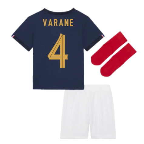 2022-2023 France Home Little Boys Mini Kit (Varane 4)