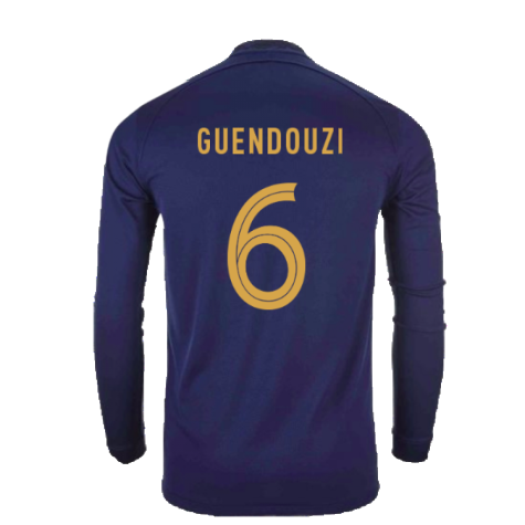 2022-2023 France Home Long Sleeve Shirt (Guendouzi 6)