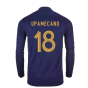 2022-2023 France Home Long Sleeve Shirt (Upamecano 18)
