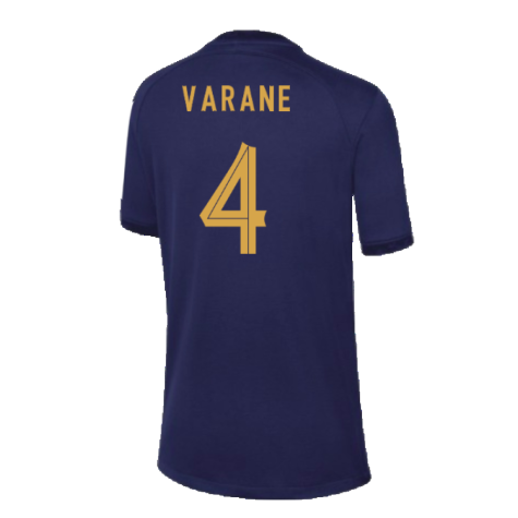 2022-2023 France Home Shirt - Kids (Varane 4)