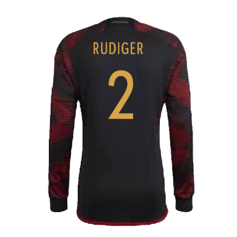 2022-2023 Germany Long Sleeve Away Shirt (Rudiger 2)