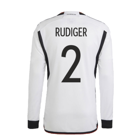 2022-2023 Germany Long Sleeve Home Shirt (RUDIGER 2)