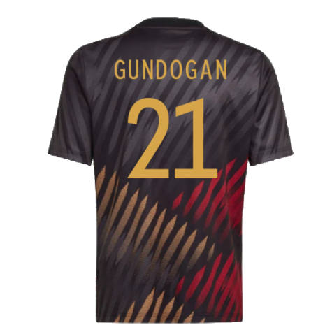 2022-2023 Germany Pre-Match Shirt (Black) - Kids (GUNDOGAN 21)