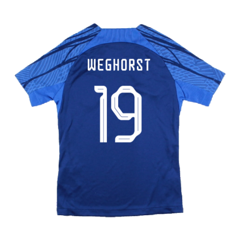 2022-2023 Holland Dri-FIT Training Shirt (Blue) - Kids (Weghorst 19)