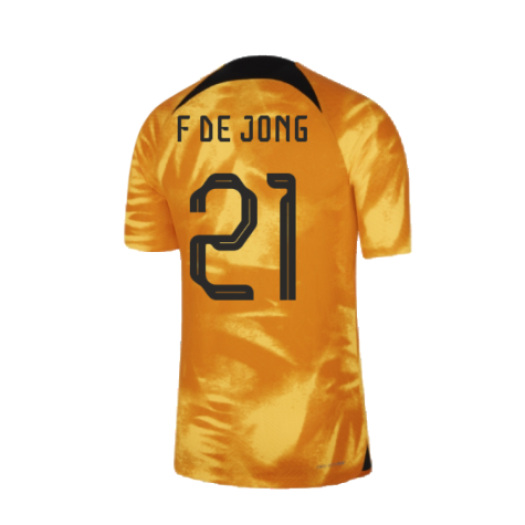 2022-2023 Holland Home Dri-Fit ADV Match Shirt (F De Jong 21)