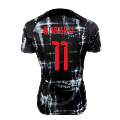 2022-2023 Holland Pre-Match Shirt (Black) - Kids (Robben 11)
