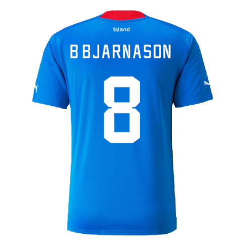 2022-2023 Iceland Home Shirt (B BJARNASON 8)