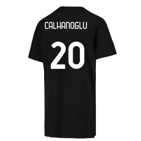 2022-2023 Inter Milan Crest T-Shirt (Black) (CALHANOGLU 20)