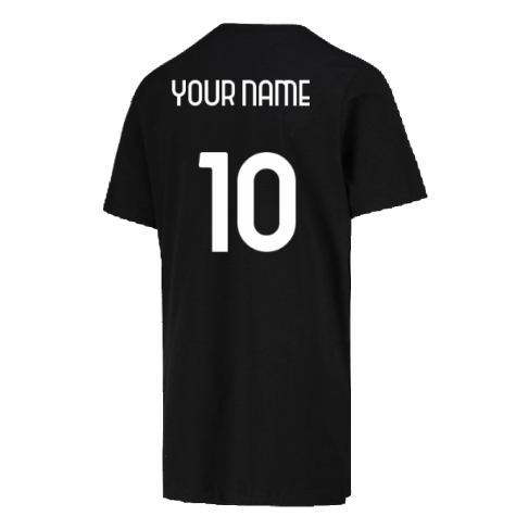 2022-2023 Inter Milan Crest T-Shirt (Black) (Your Name)