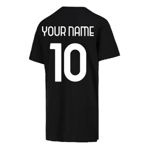 2022-2023 Inter Milan Crest Tee (Black) (Your Name)