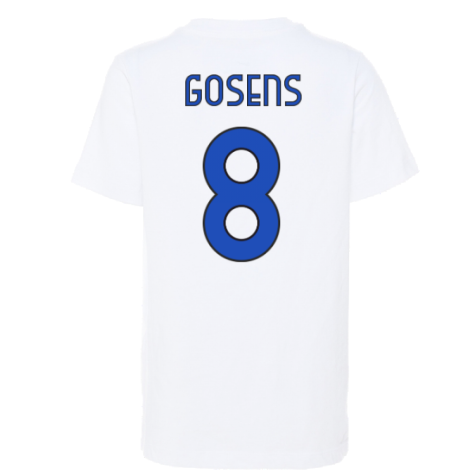 2022-2023 Inter Milan Swoosh Tee (White) - Kids (GOSENS 8)