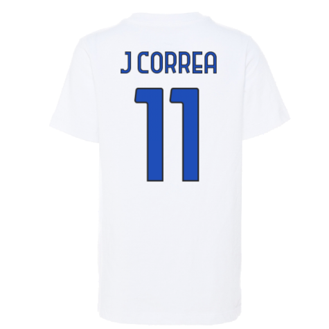 2022-2023 Inter Milan Swoosh Tee (White) - Kids (J CORREA 11)
