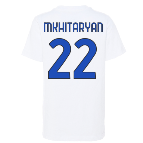 2022-2023 Inter Milan Swoosh Tee (White) - Kids (MKHITARYAN 22)